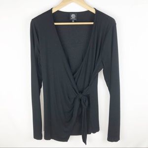 Bobeau Long Sleeve Wrap Top size M